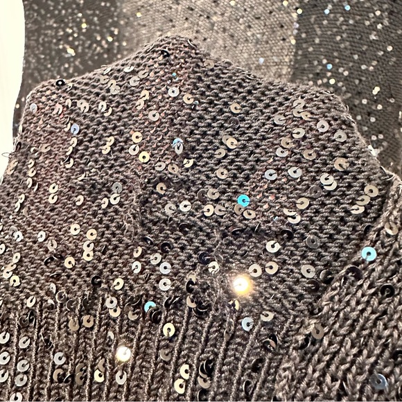Made in Italy Stella McCarney Black Bling Bling Cardigan Size: US6 Spring - Picture 10 of 11